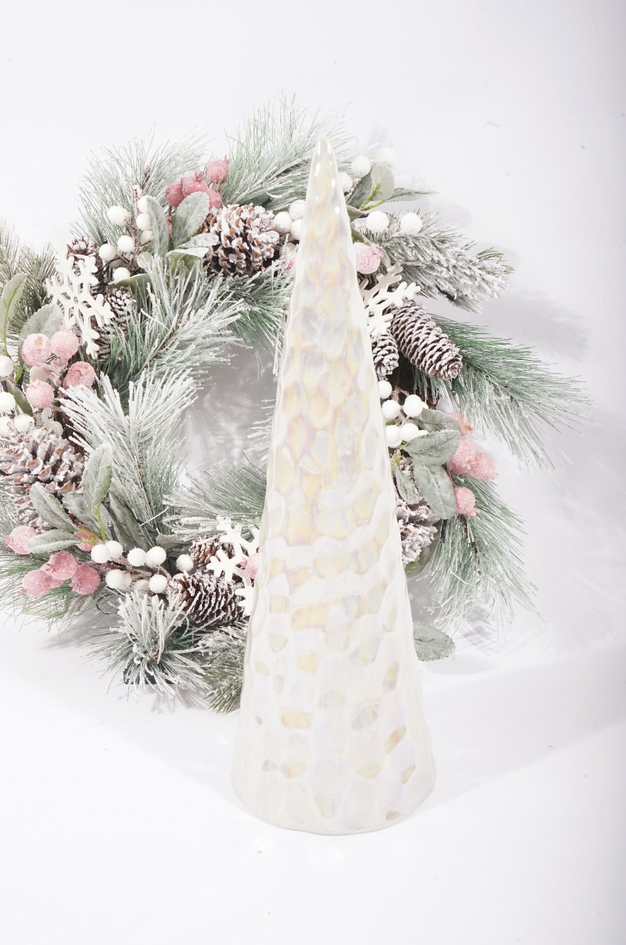 7" x 18" Ceramic Cone Trees (Comes in White,