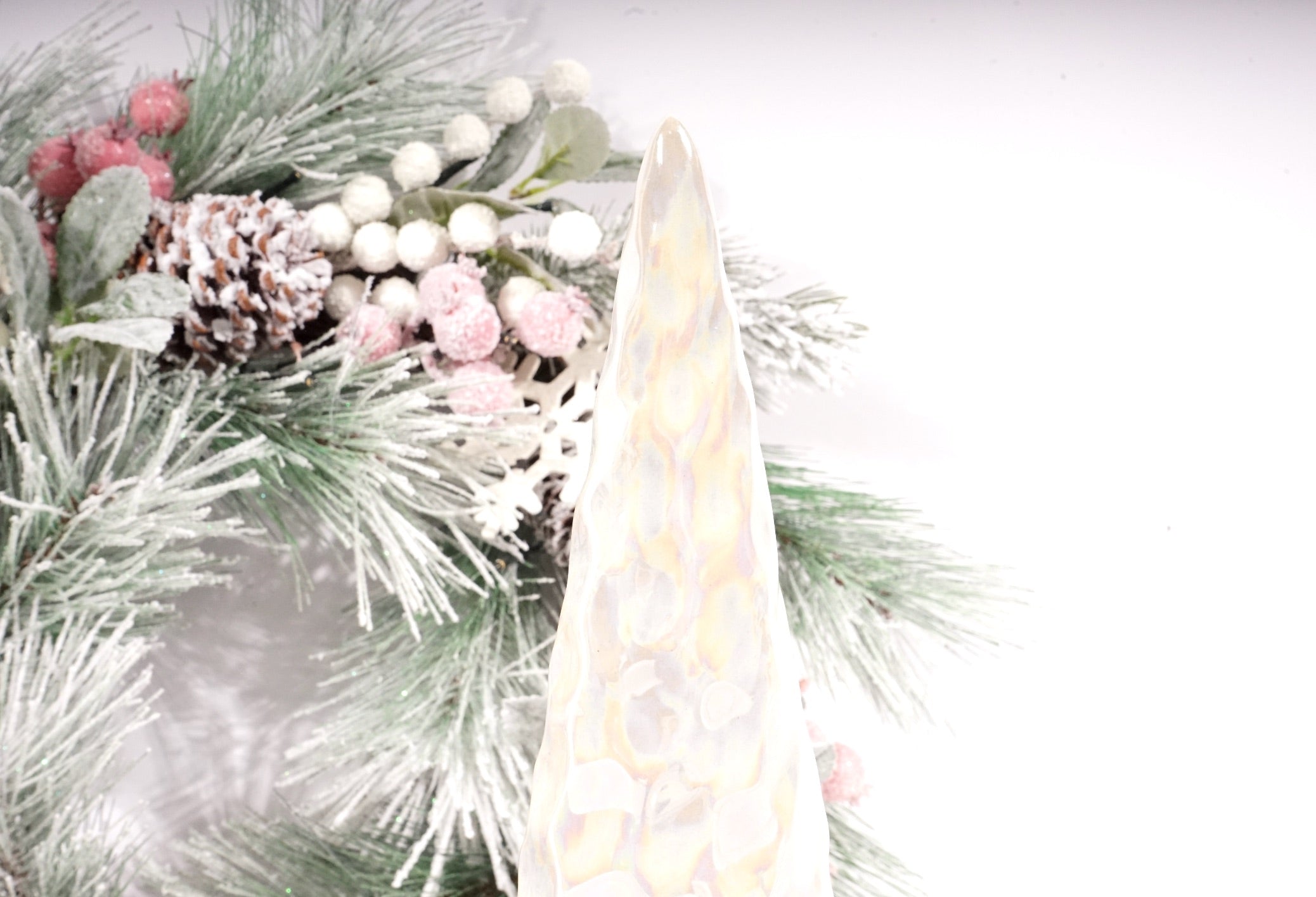7" x 18" Ceramic Cone Trees (Comes in White,